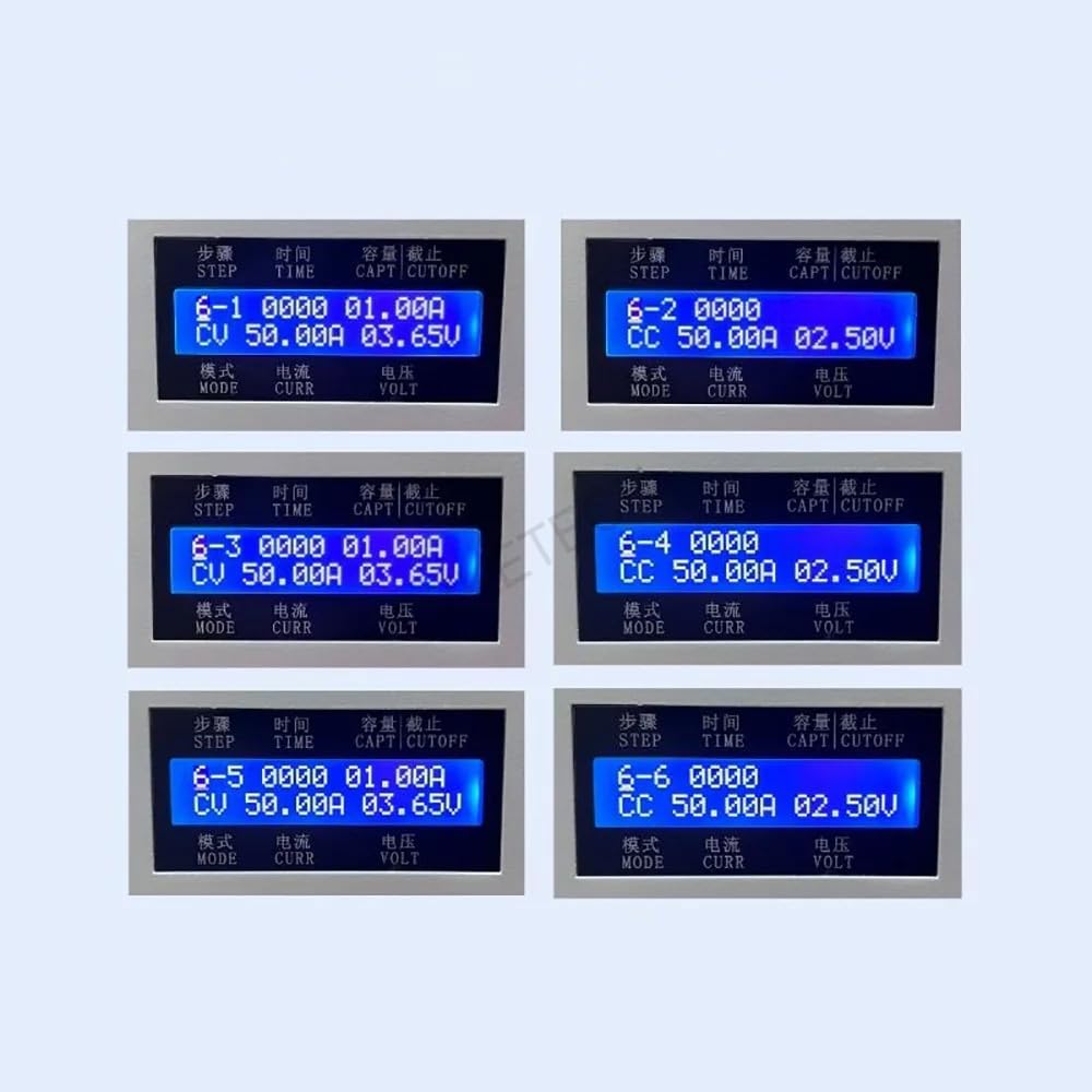 Toplionace Probador de Descarga de Baterías de Litio de 50A, Medidor de Capacidad de Baterías de Potencia Ternaria LiFePO4/Li-Ion, Programable en 6 Pasos, EBC-A50L