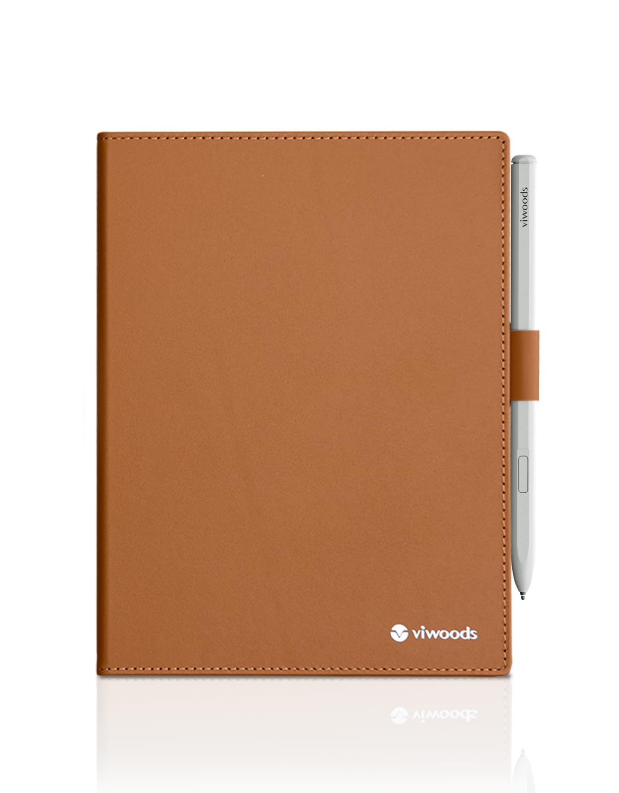 Custodia in Pelle Genuina VIWOODS per Tablet AiPaper Mini E Ink – Custodia Premium con Porta Penna, Slot per Punte di Ricambio, Chiusura Magnetica e Cuciture Rinforzate