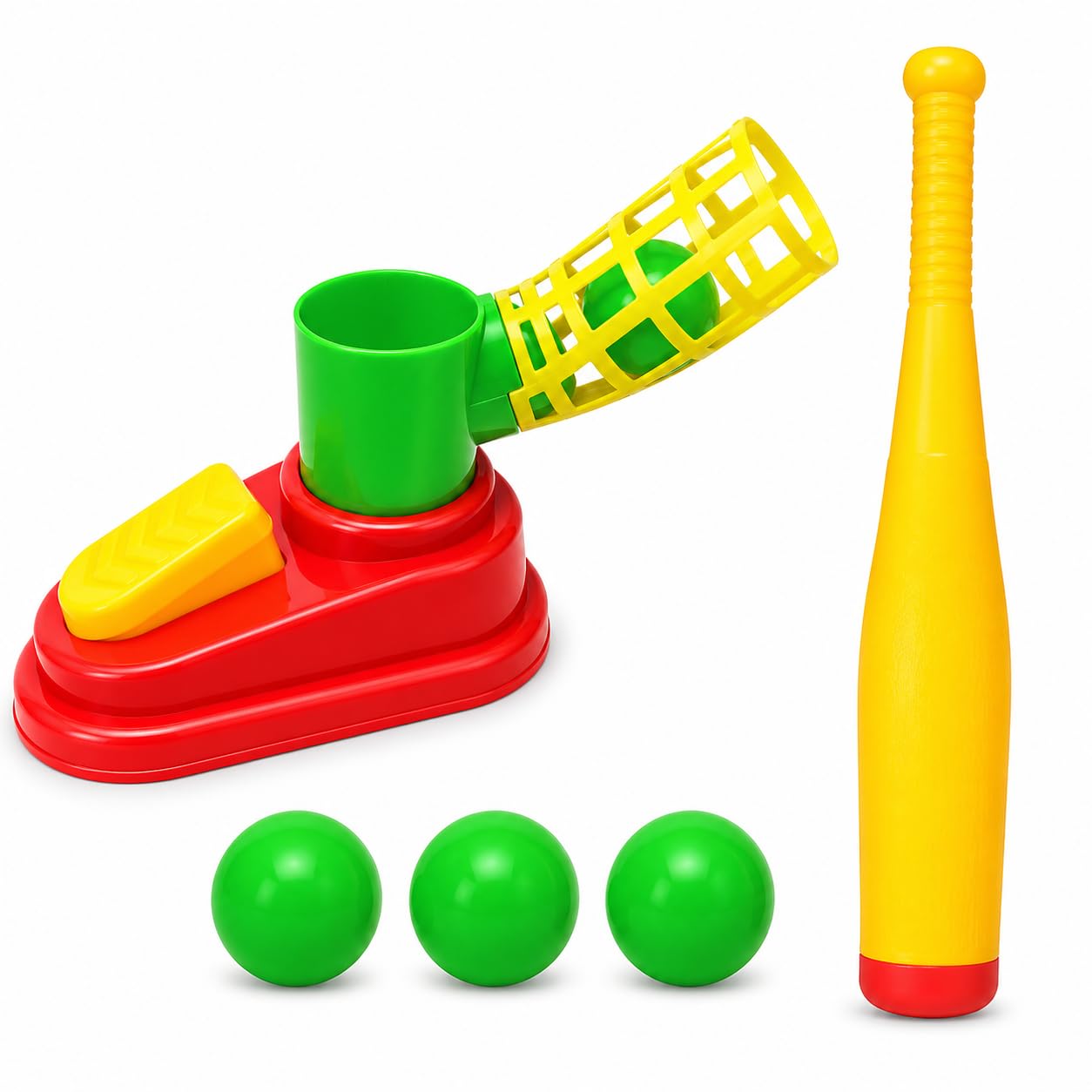 Goyal's Automatic Pitcher BaseBall Game - Bat & Balls! -9