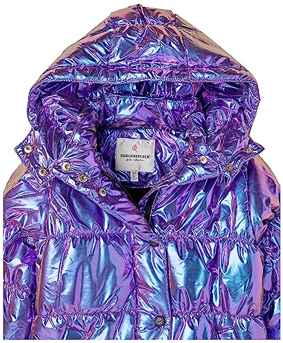 URBAN REPUBLIC Girls Iridescent Puffer Jacket2