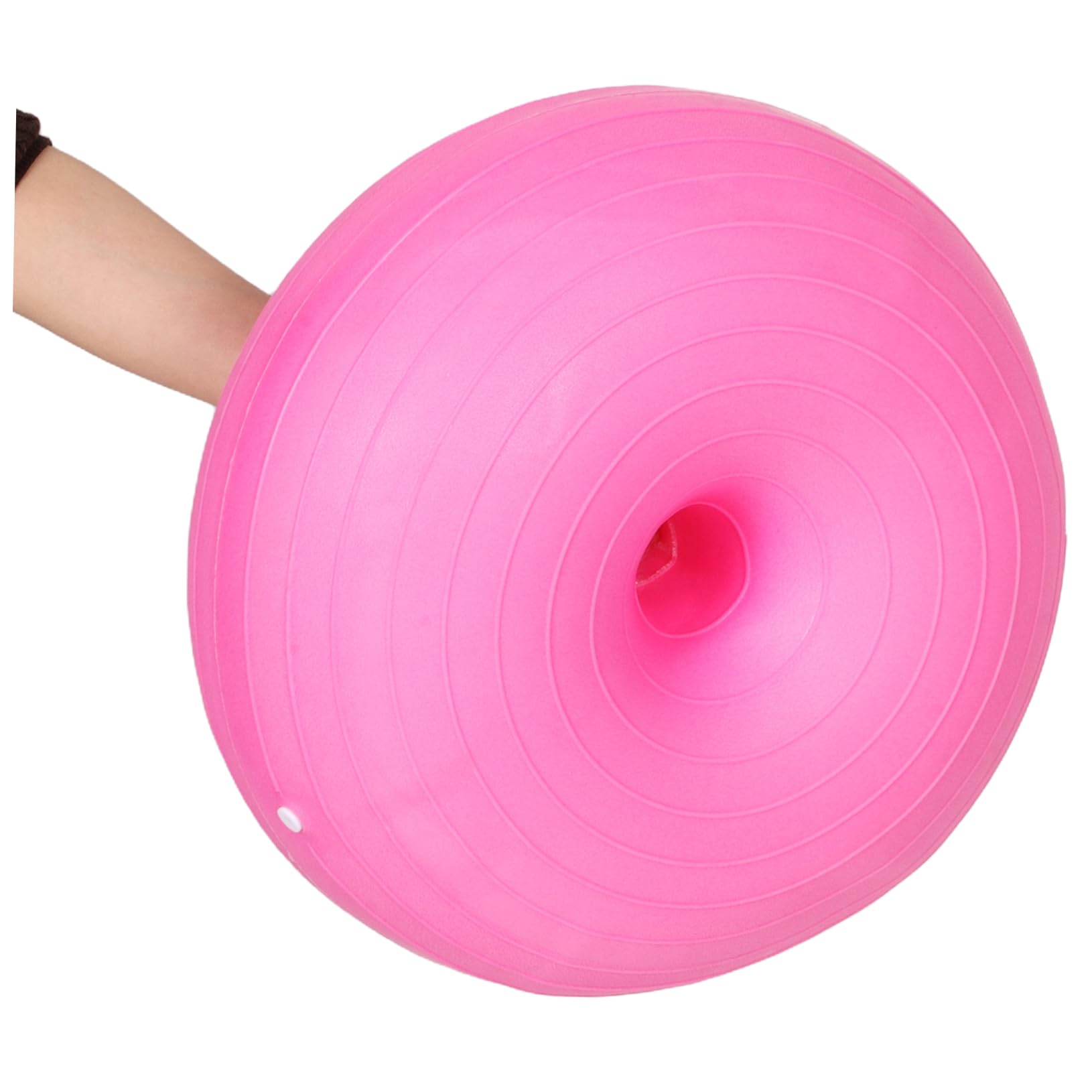WOONEKY Bola de Yoga de Antideslizante Pelota de Equilibrio Gruesa para Gimnasio Entrenamiento de Núcleo Diario Bola Multifuncional Rosa para Fitness y Yoga