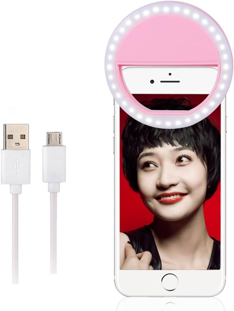 Phone Selfie Light, IRuiYinGo USB Rechargeable 36 LED Ring