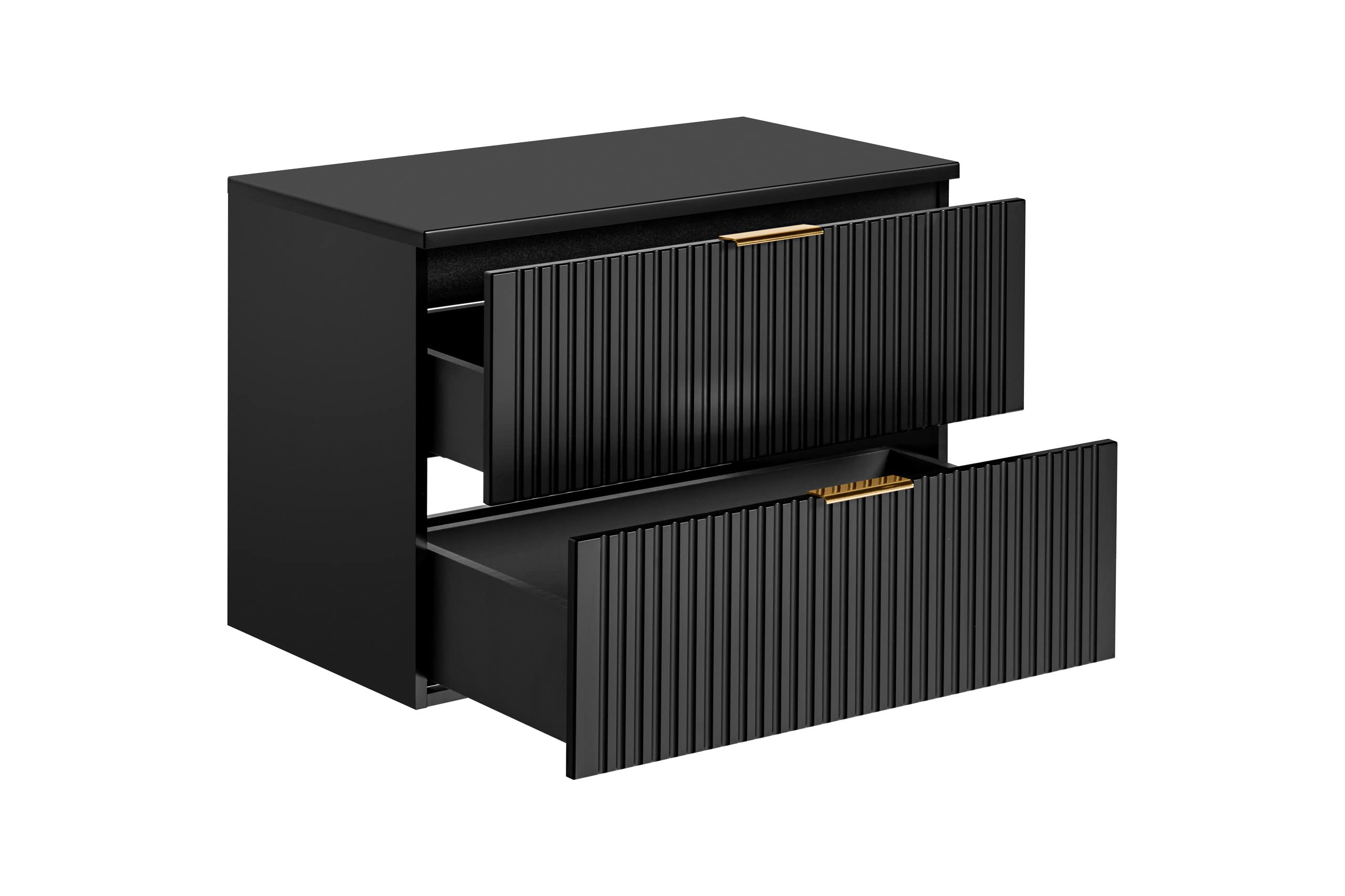 PIASKI Mueble de Lavabo ADEL Black 80 cm, Con Encimera o Lavabo Empotrado, Negro, Para Baño