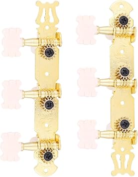 Classical Guitar Tuning Pegs, Gold Plated Machine Heads for Precision Tuning, String Tuners for Beginners, Professionals, Stage Performances
