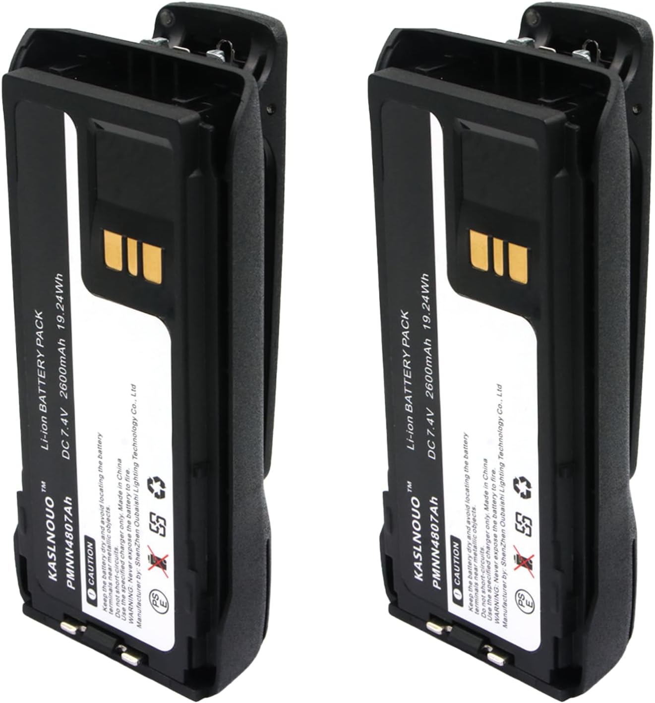 2-Pack R7 Battery Replacement with USB-C Port Compatible with Motorola R7 Radio PMNN4808A PMNN4809A PMNN4810A 7.4V/2600mAh