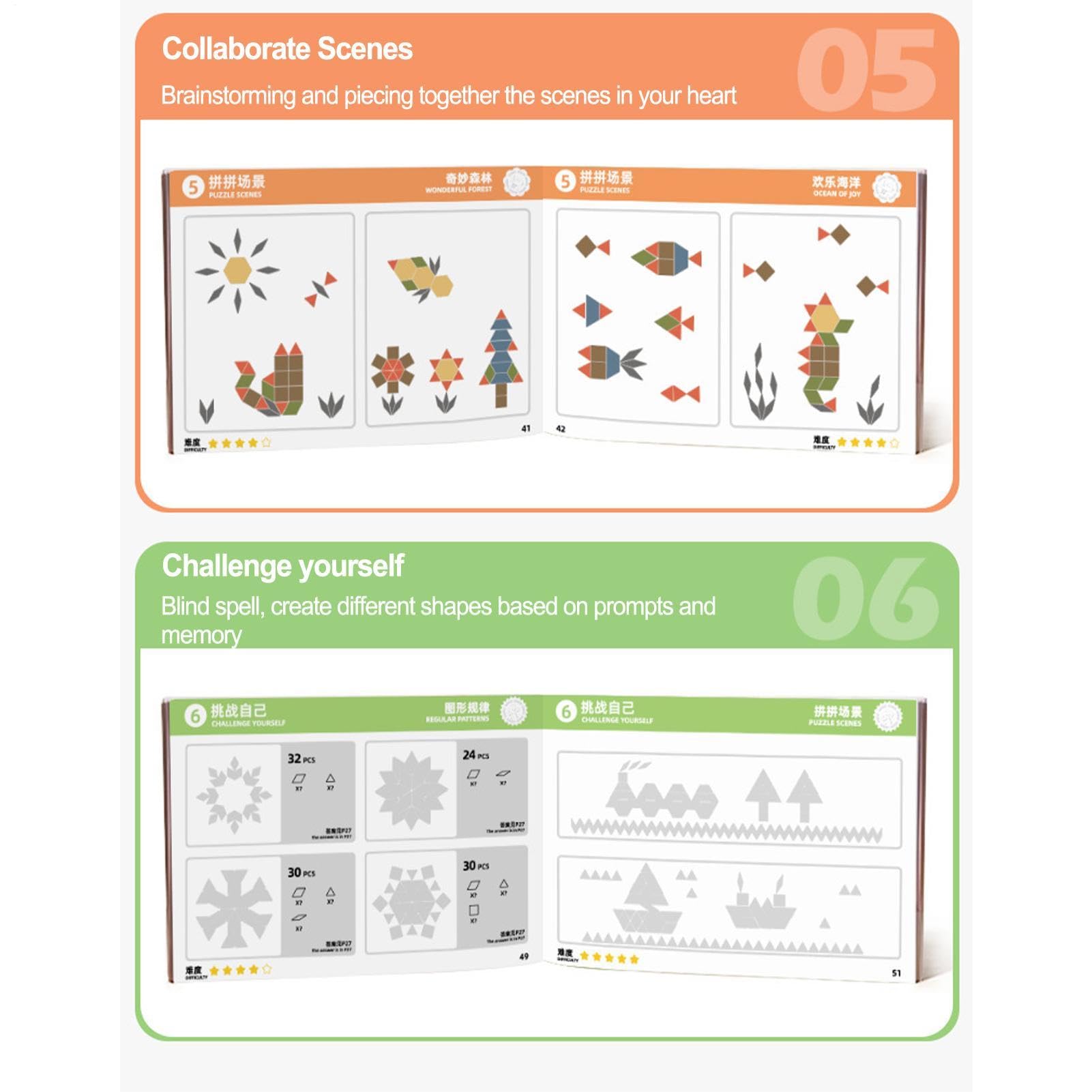 De Bloques Magnéticos: Juego De Rompabezas Geométrico, Material Didáctico | Matemático, Juego De De Patrones Creativos, De Pensamiento Lógico | para Niños,