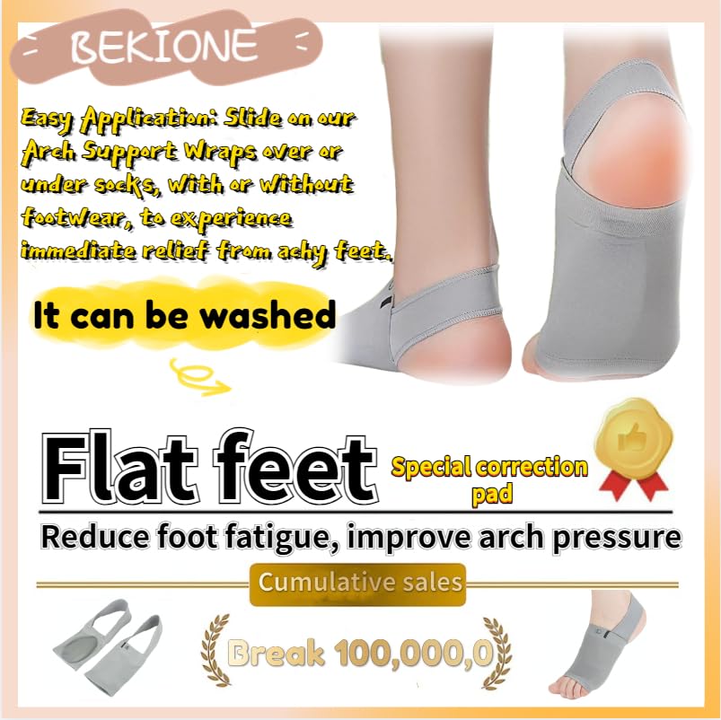 Miniatura 5 de Suela acolchada con soporte de arco, protector de pie para fascitis plantar, correa de fijación del talón para alivio del arco, trabajo de pie,