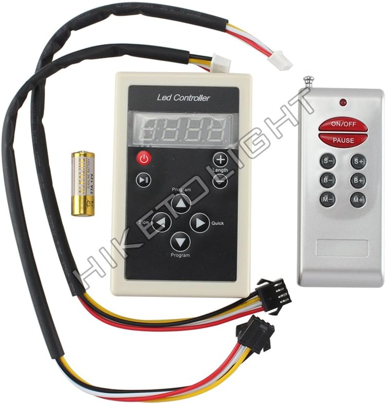 HIKETOLIGHT LED Pixel Controller RF DC12V 8Keys 133Modes 99Levels of Speed 4Pins Connector 3 in 1 Controller for LPD6803 WS2811 WS2801 LED Strip