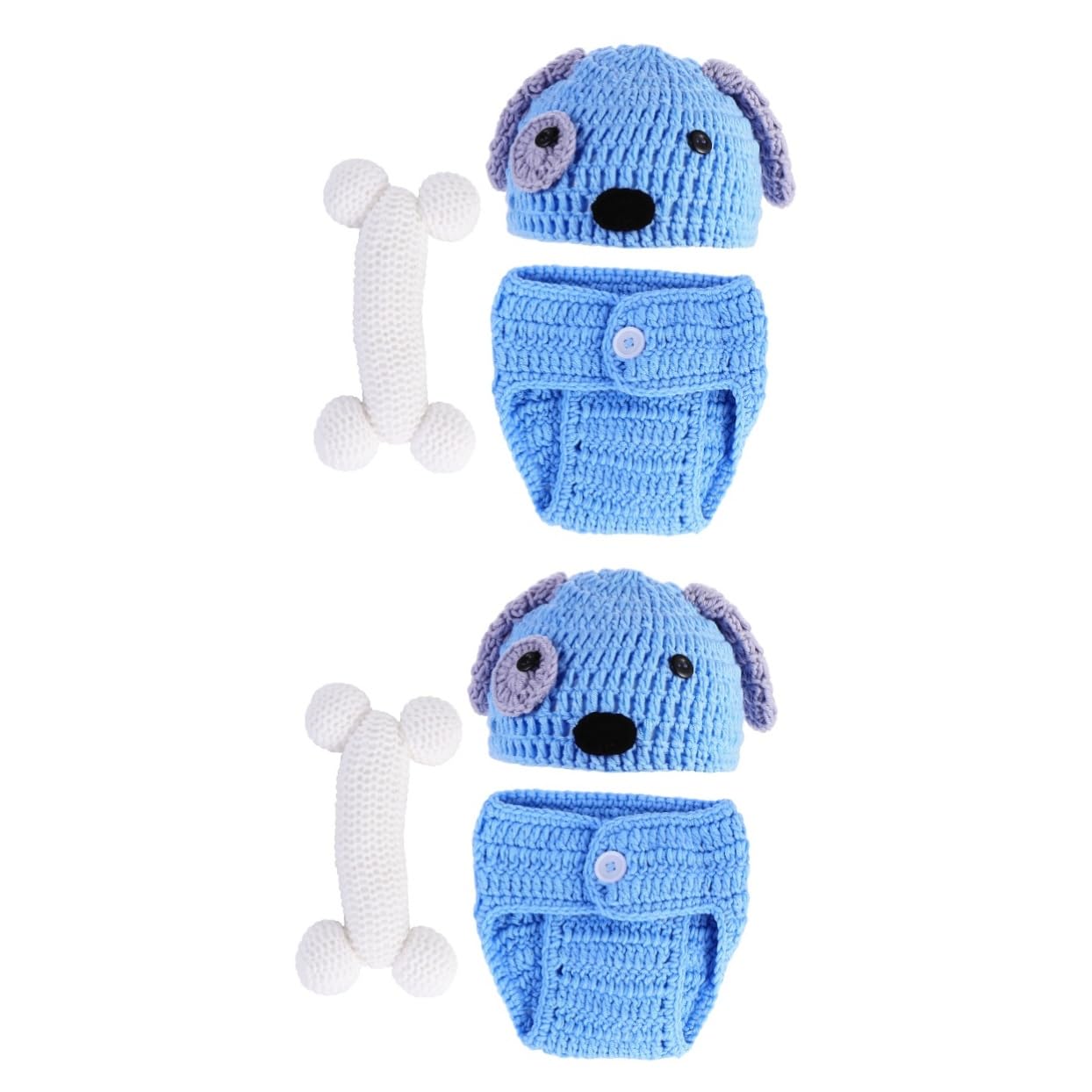 UKCOCO Conjunto Ropa De Perrito Para Recién Nacidos Accesorios De Fotografía Azul