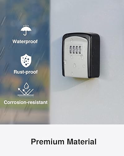 Miniatura 2 de Puroma Caja de cerradura de llave caja de seguridad portátil de 4 dígitos para el hogar pisos llaves de repuesto para garaje 1 unidad