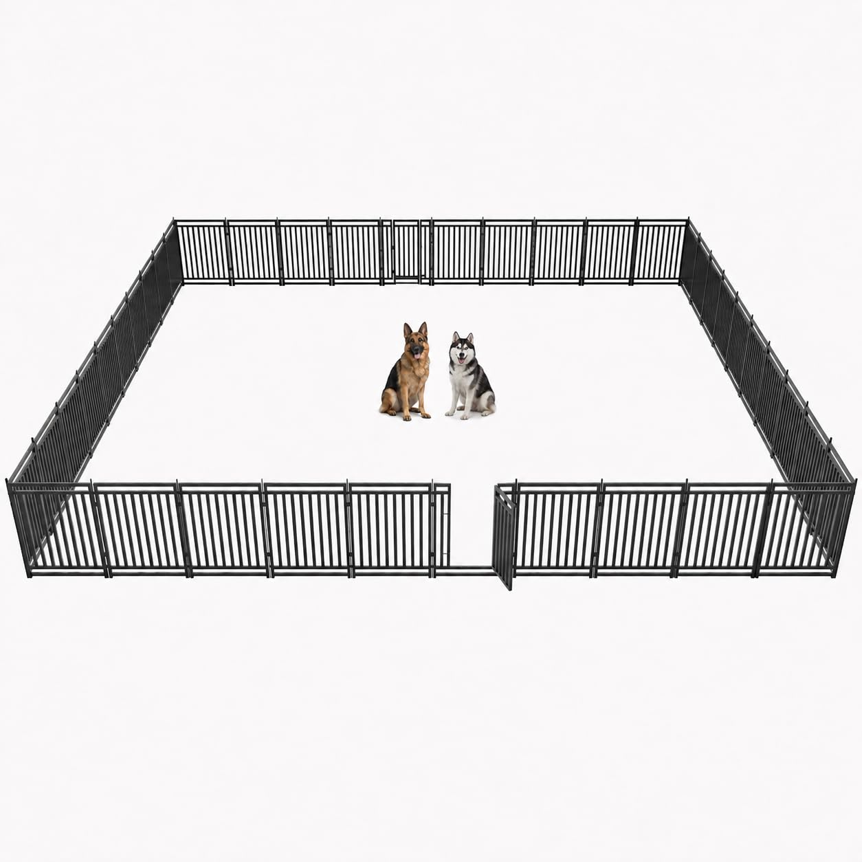 Dog Playpen Metal Dog Fence Outdoor for Yard 47" Height 40 Panels Portable Dog Pen Pet Kennel for RV Camping(Black-Silver)