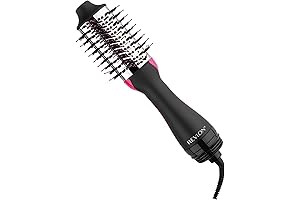 Revlon One-Step Hair Dryer and Volumizer Hot Air Brush, Titanium Max Edition - Pink