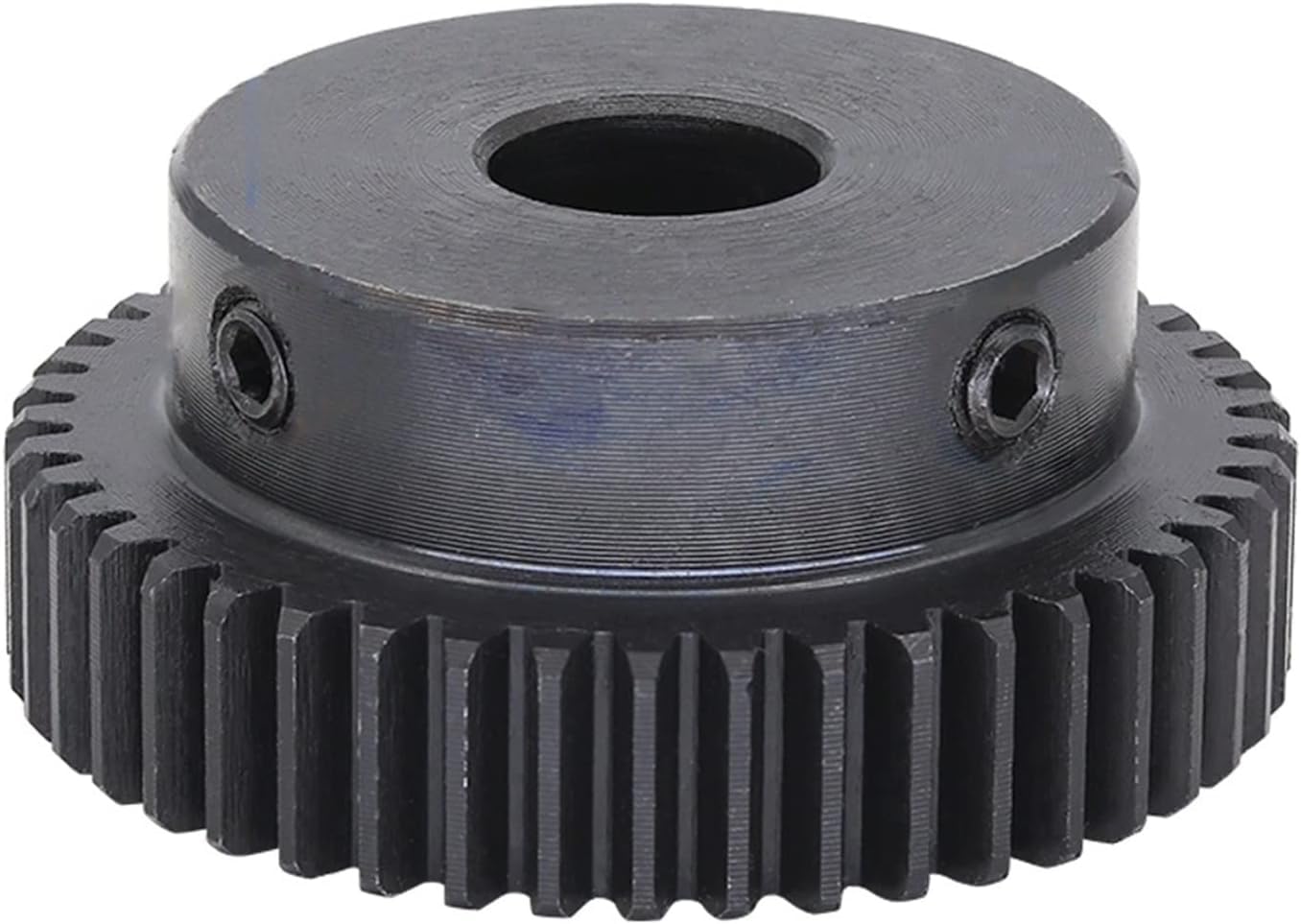 Modulritzel, Motorritzel, 1 Modul 46T 47T 48T 49 Zähne Stirnrad 45 Ritzel aus Kohlenstoffstahl 8 mm 10 mm 12 mm 15 mm Bohrung Hochfrequenz-Abschreckgetriebe Stirnradkegel(46 Teeth*10 Mm Bore)