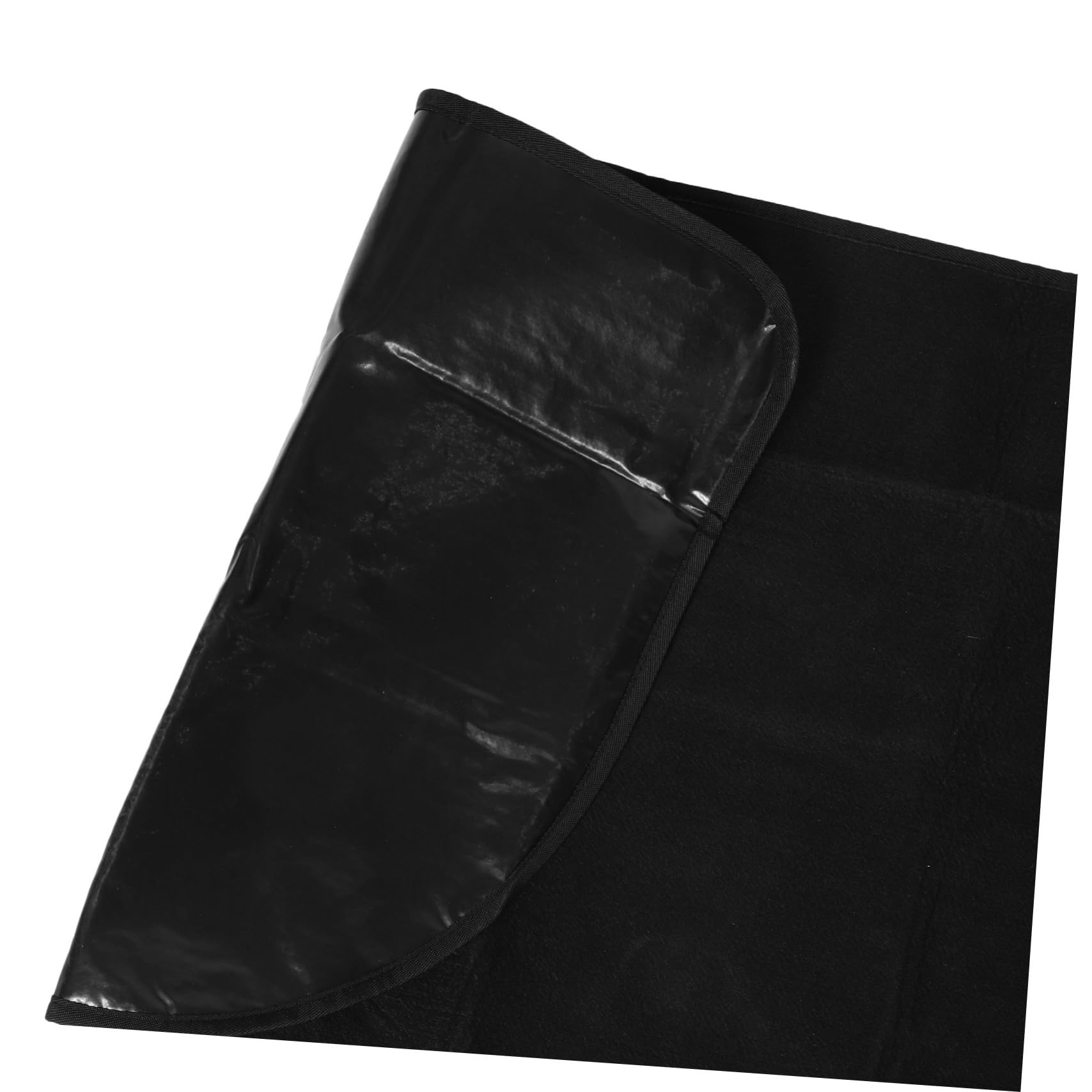 Tappeto per Stufa Ignifugo Semitondo in Poliestere PVC Nero | Resistente alle Alte Temperature, Uso Multiuso per Barbecue e Caminetti, Protezione Pavimento Interna ed Esterna