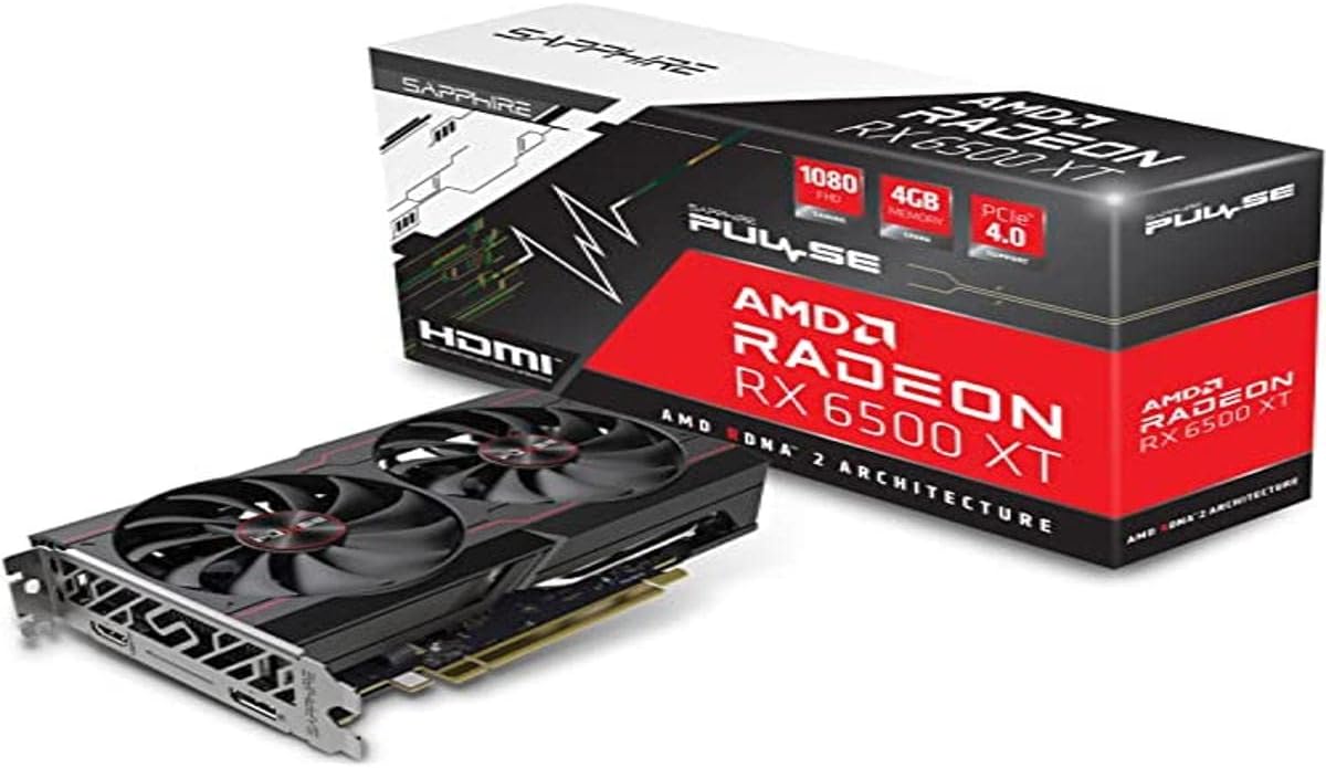 SAPPHIRE PULSE AMD Radeon RX 6500 XT Graphic card 4GB GDDR6 PCI Express 4.0 ATX (11314-01-20G)