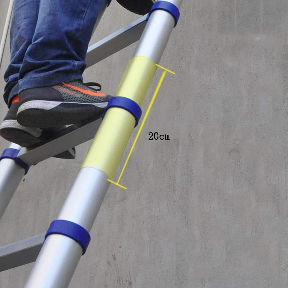 Telescopic Ladders Aluminium Extension Ladder with Hook, Portable Extendable DIY Folding Straight Ladder for Loft Office Engineering Household Easy to Store and Easy to Carry Star of Light