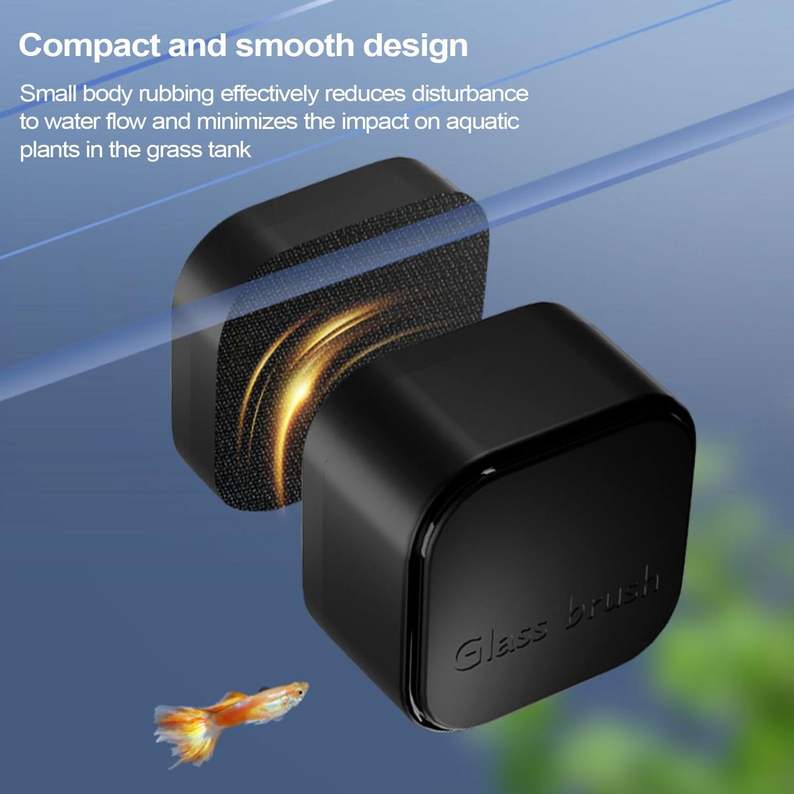 Fish Tank Magnetic Glass Cleaner, Compact Scrubber Pads, Sturdy Fixture with Reliable Build, Aquatic Accessory with Compact Details, 1,38 x 1,38 x 1,38 in Household Equipment, organizer do terrarium