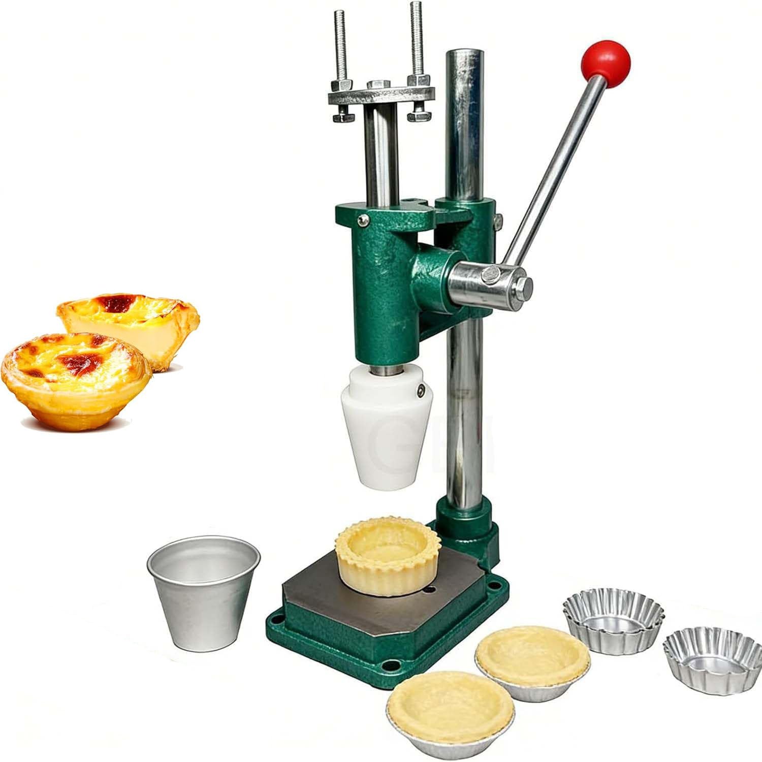 Moule à Tartelettes à Crème Professionnel,Presse à Tartelettes Aux œU.S Manuelle,Moule à Tartelettes à La Crème Professionnel,pour Usage Domestique,Pâtisserie B02