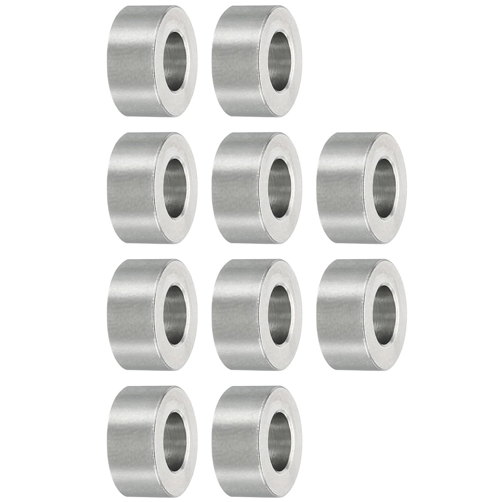TOP-VIGOR 10Pcs M5 Aluminum Spacer, 5.2mm ID x 10mm OD x 5mm Length Metal Spacer