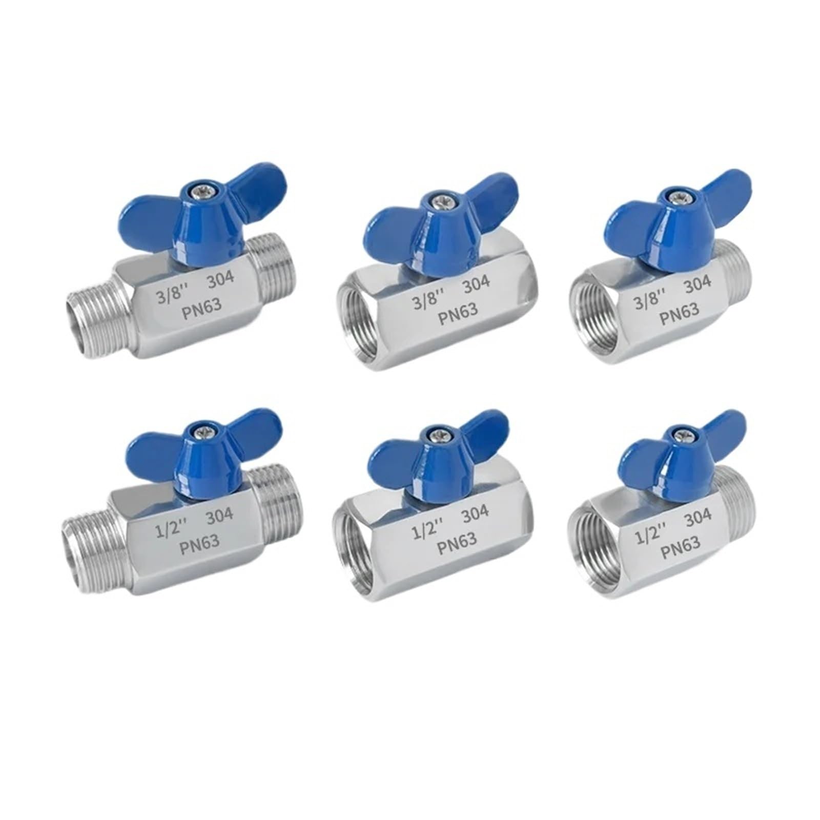 Mini-Robinet à Bille 1" F-M en Acier Inoxydable Haute Résistance PN63