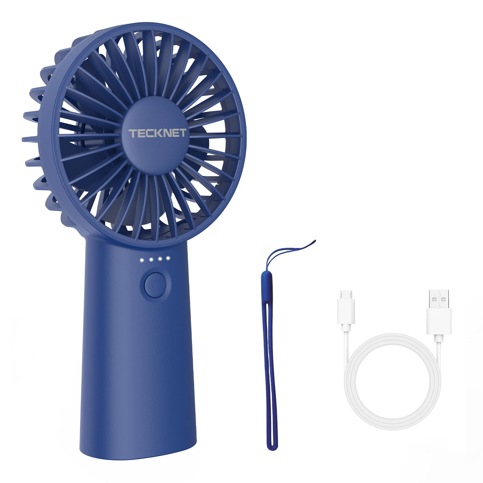 TECKNET Handheld Fan Rechargeable, 4000mAh Portable Desk Fan with LED Battery Indicator, 5 Speeds & 16H Working Time, Foldable Small USB Fan Personal Hand Fan for Home Office Outdoor Travel — image 1
