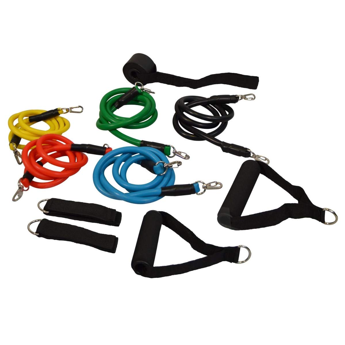 Booster Fightgear PX Widerstandsband Set mit Türanker & Griffen - Fitnessband Widerstandsband Gymnastikband für Fitness, Yoga, Workout, Kampfsport