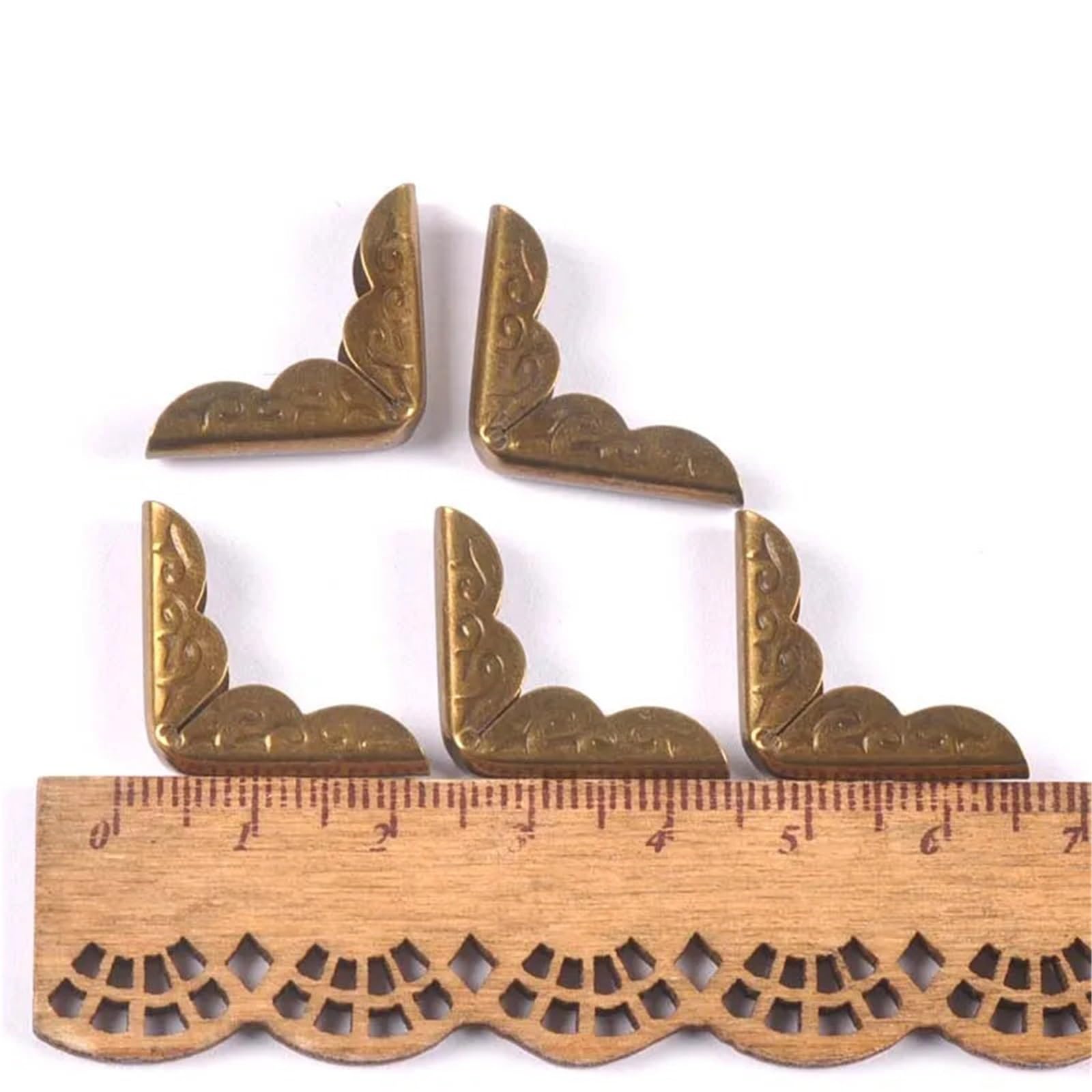 Narożniki do zdjęć w albumie, metalowe ochraniacze na rogi książki, opakowanie 20 sztuk wielokolorowe 20x20x4mm(Rose Golden)
