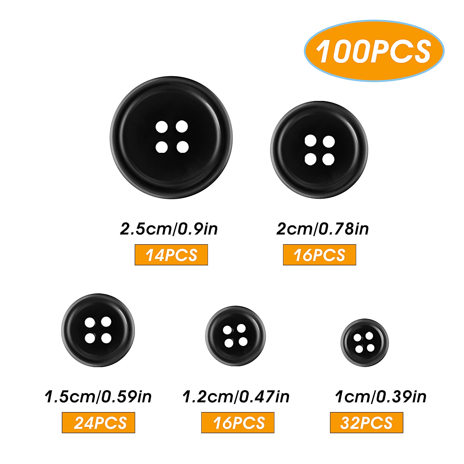 1200 Pcs Bouton Couture En Plastique, Boutons Mercerie Ronde, Boutons Colorés Artisanat, Boutons En Résine à 4 Trous, Bouton Vetement 9mm, Avec Boîte De Rangement, Pour Couture, Artisanat, Tricot