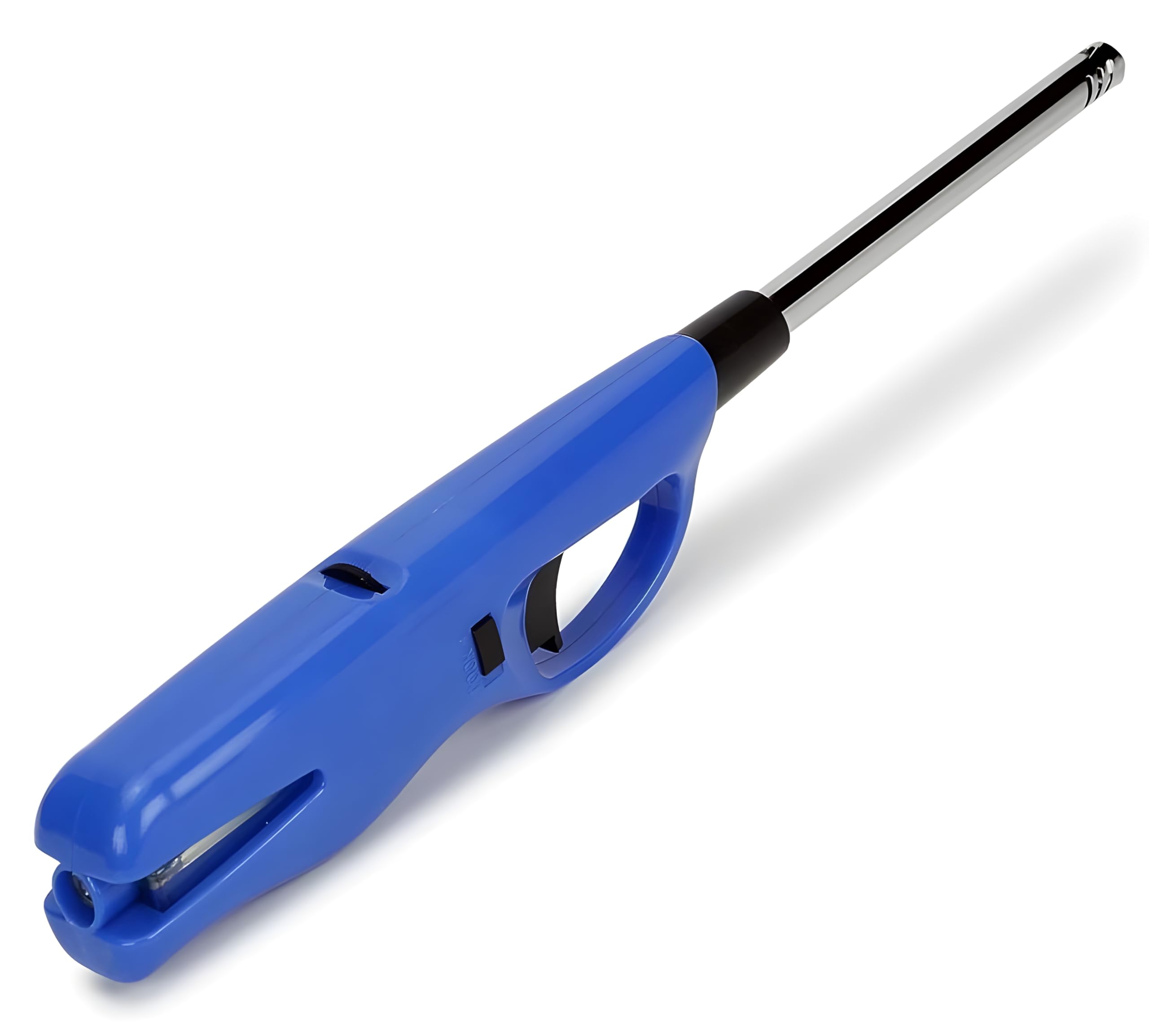 DEBIRE Plastic Premium Refillable Gas Lighter Windproof, Adjustable Flame, Long-Lasting – Ideal for Kitchen, Stove/Candle, Safety Child Lock, (Blue Gas Lighter -1) 26mm-image-8