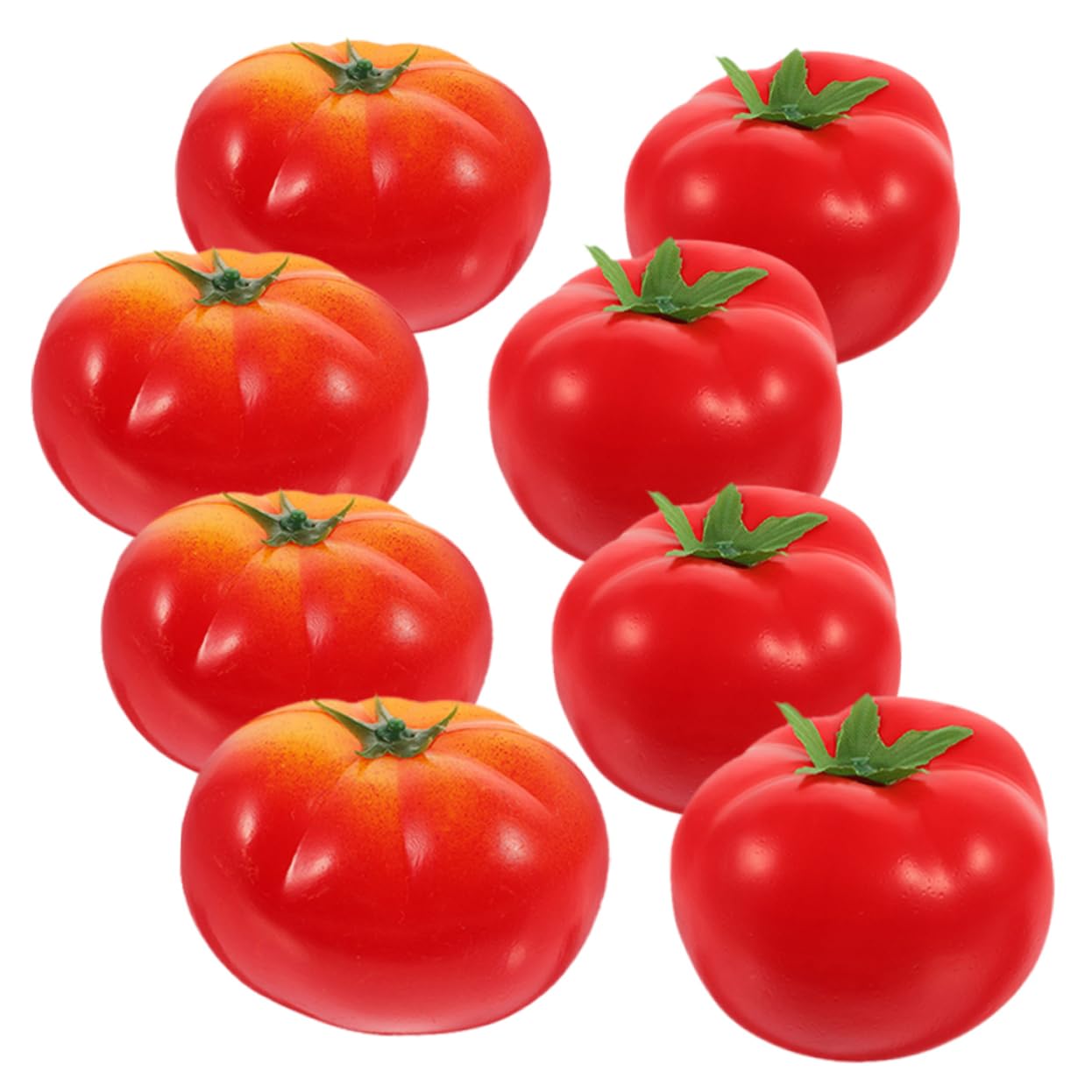 HOOTNEE 8pcs Lifelike Tomato Models Artificial Vegetables for Kitchen Decoration for Teaching Tools Home Decor and Photography Props Non Fading Design
