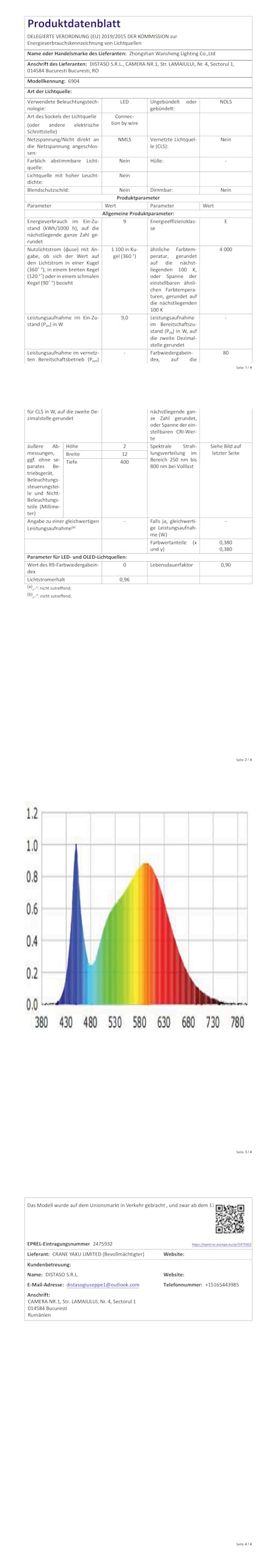 Lámpara de Espejo para Baño 40CM, Luz LED de Baño 3000-6000K con Control de Color, Aplique para Espejo con Pantalla Acrílica, Bajo Consumo y Duradera, Luz de Pared Moderna para un Ambiente Acogedor