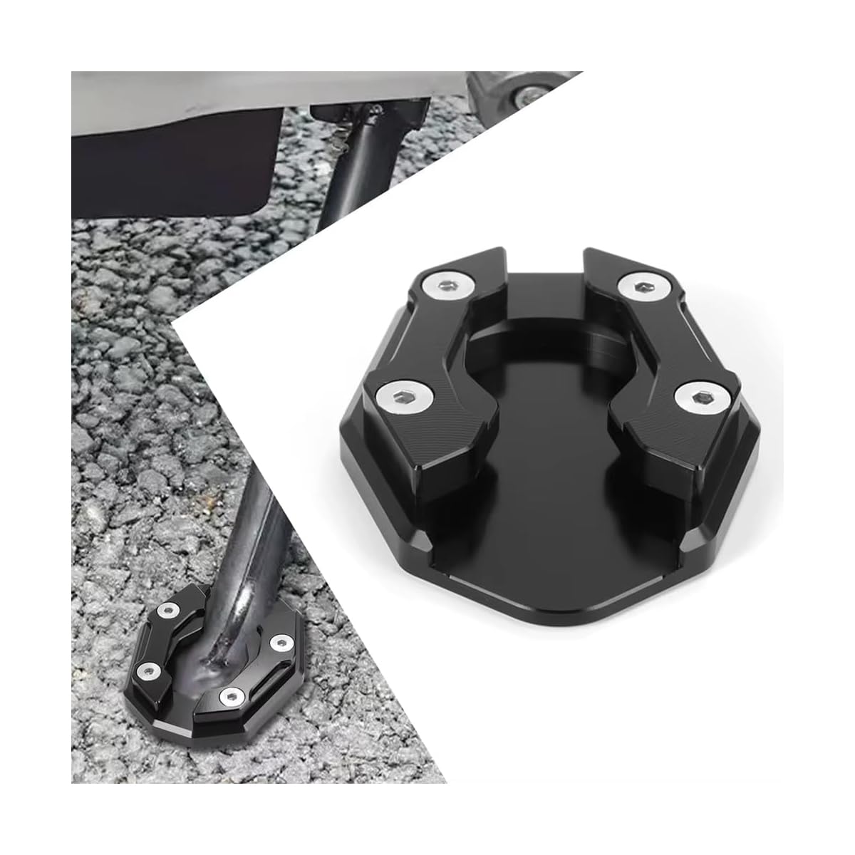 ONEMAJI Motorcycle Side Stand Extension Pad for Piaggio MP3 500