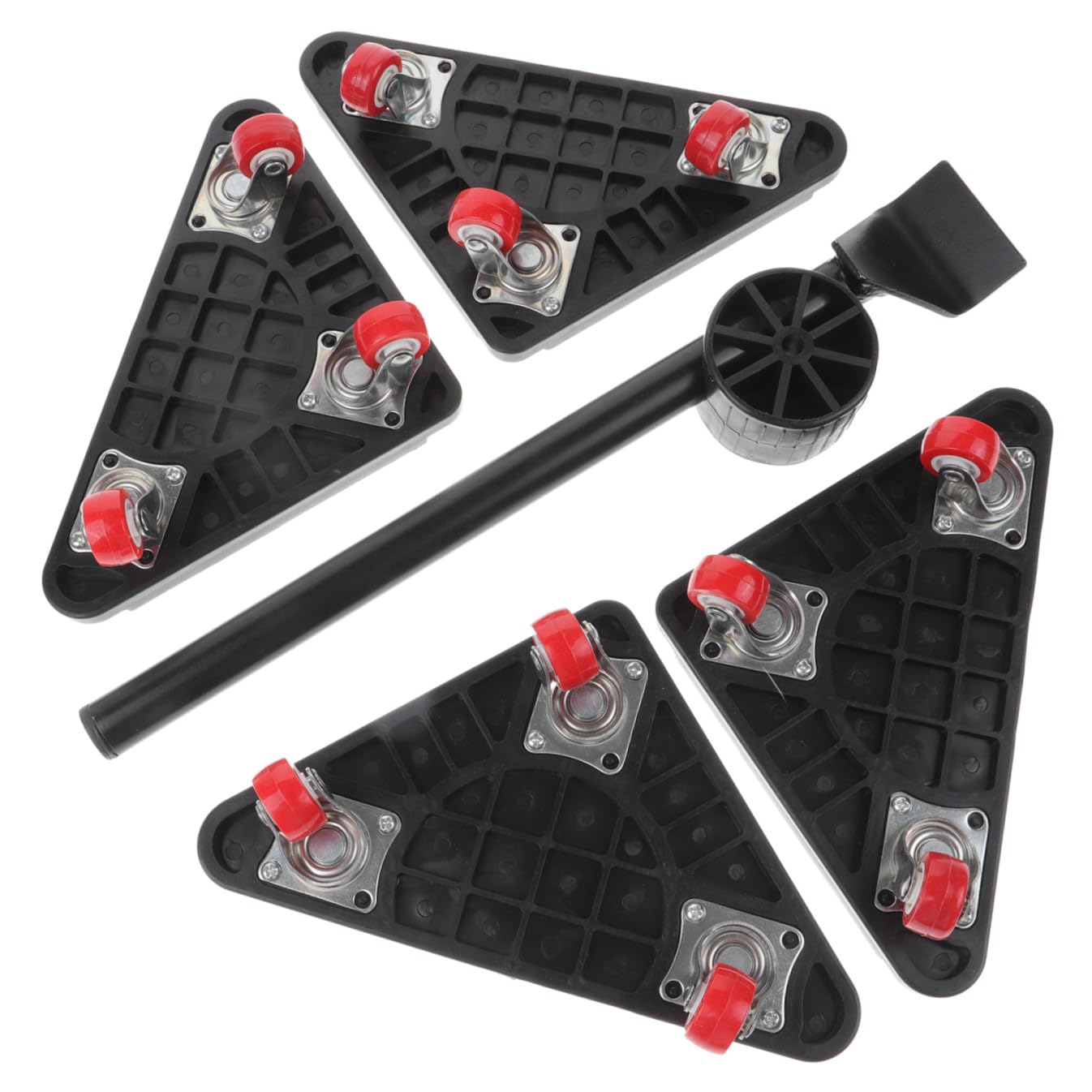Gatuida Carrello Per Trasloco Mobili a 3 Ruote in Metallo Cuscinetti Antiscivolo, Utensile Per Sollevamento Mobili Pesanti e Trasporto Elettrodomestici, Set 5 Pezzi Per Spostamento Casa
