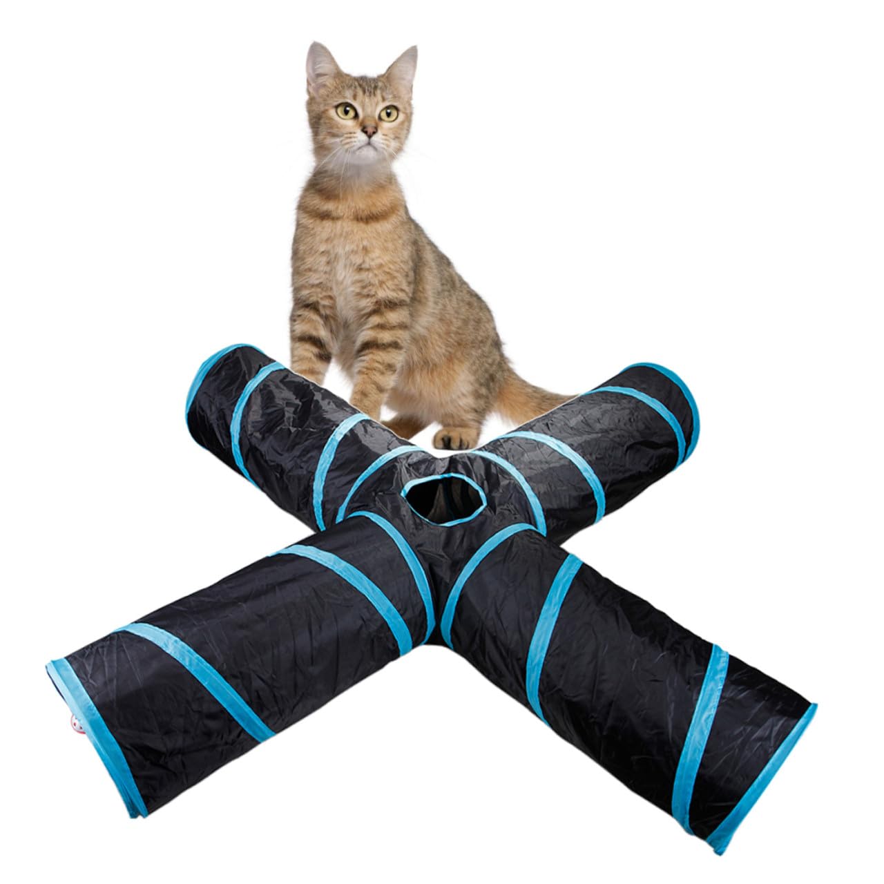1 Pieza Tunel de Animales Conejos Bunny glop Game Katcher Conejillos petg Pets cattier cochinillo muñecos Toys Arruga Tubos Indestructible Cerdos túnel Juguete para Mascotas Blue