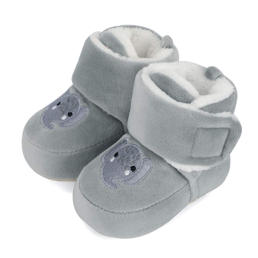 Matt Keely Baby Boys Girls Cartoon Antypoślizgowa miękka podeszwa Grube pantofle Buty do łóżeczka dziecięcego dla malucha gąsienicowego buty zimowe z pluszową podszewką