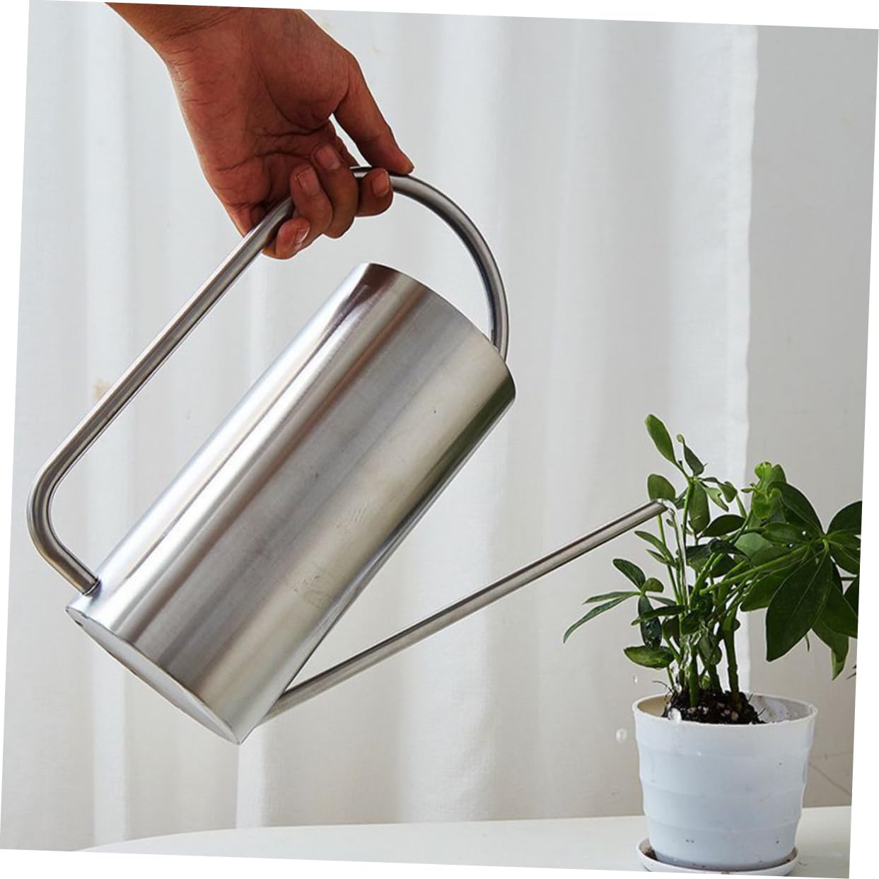 UPKOCH Annaffiatoio in Acciaio Inox Per Piante Da Interno Annaffiatoio Vintage Con Beccuccio Lungo Brocca in Metallo Per Bonsai