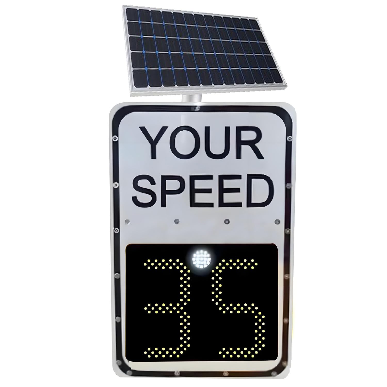 CelyToe Solar Radar Speed Detector Sign Yellow-20 * 28in