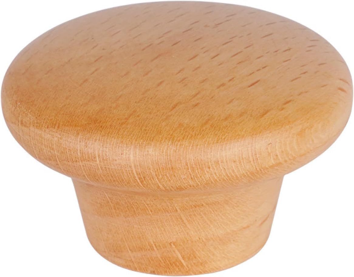 Tnbccxn Beech Diameter 38Mm Cabinet Handles, Cabinet Handles,2 Pack Solid Wood Knob,(Beech Diameter 38Mm)