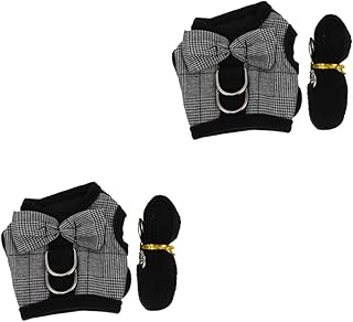 FRCOLOR 2 Peças Terno De Coelho Acessórios De Coelho Pequeno Colete De Arnês Para Animais De Estimação Gatinho Alça De Caminhada Colete De Cachorro Arnês Colete De Cachorro Arnês Colete