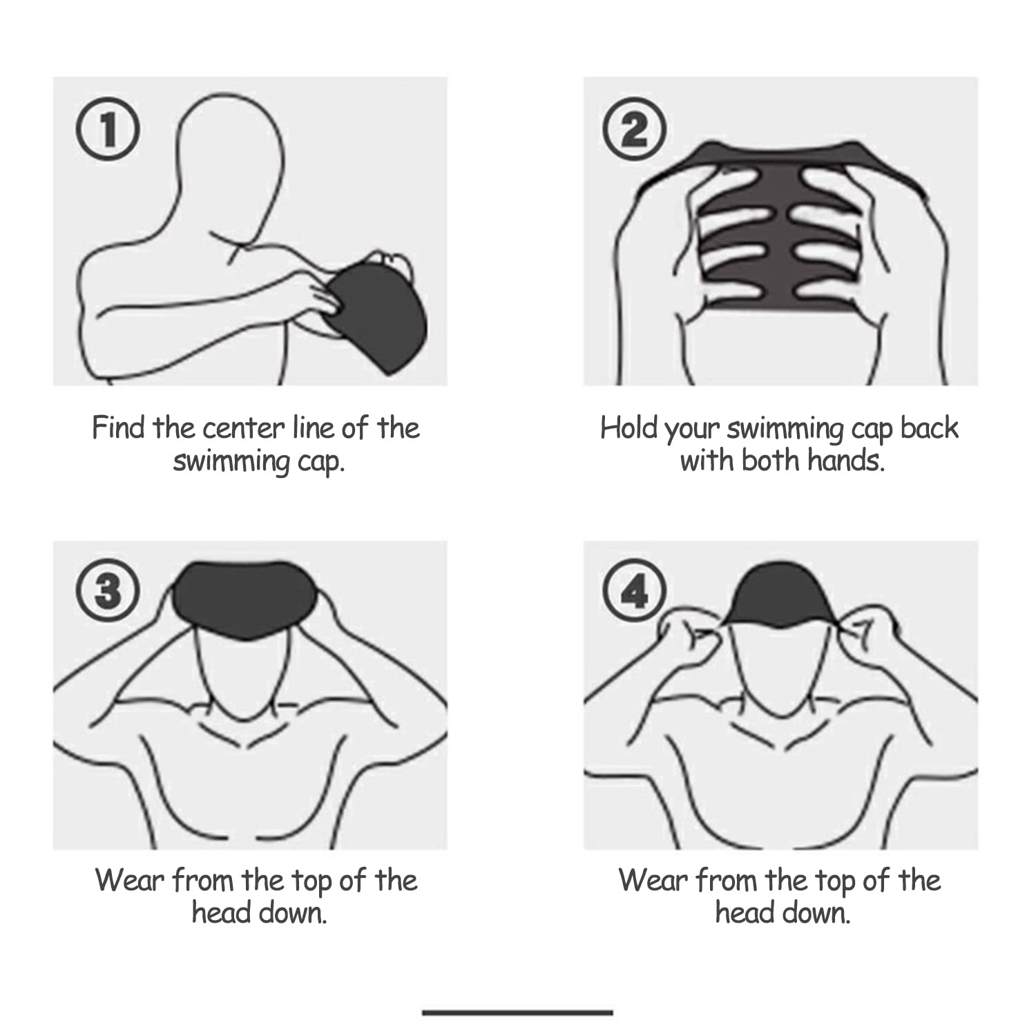 XPOOS 2 Pièces Silicone Bonnet De Piscine Mixte,Bonnet De