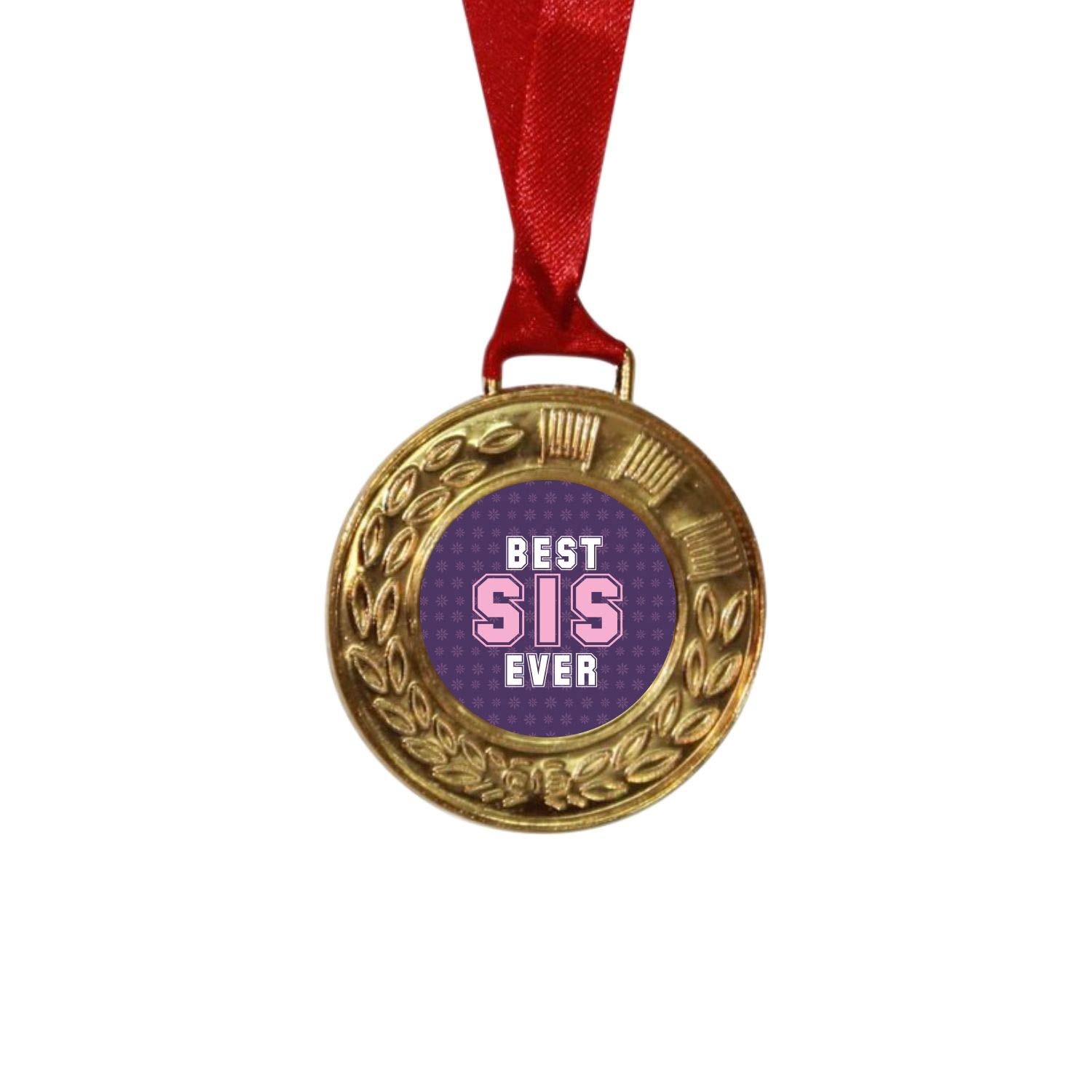 Yaya Cafe Birthday Bhaidooj Gifts for Sister Best Sis Ever Medal Award-picture-13