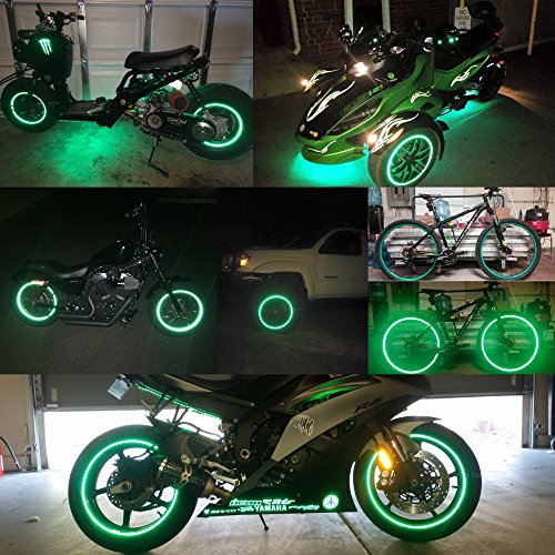 customTAYLOR33 (Alle Voertuigen) Groene Hoge Intensiteit Grade Reflecterende Veiligheid Velgbanden (Moet je velgmaat… - Image 7