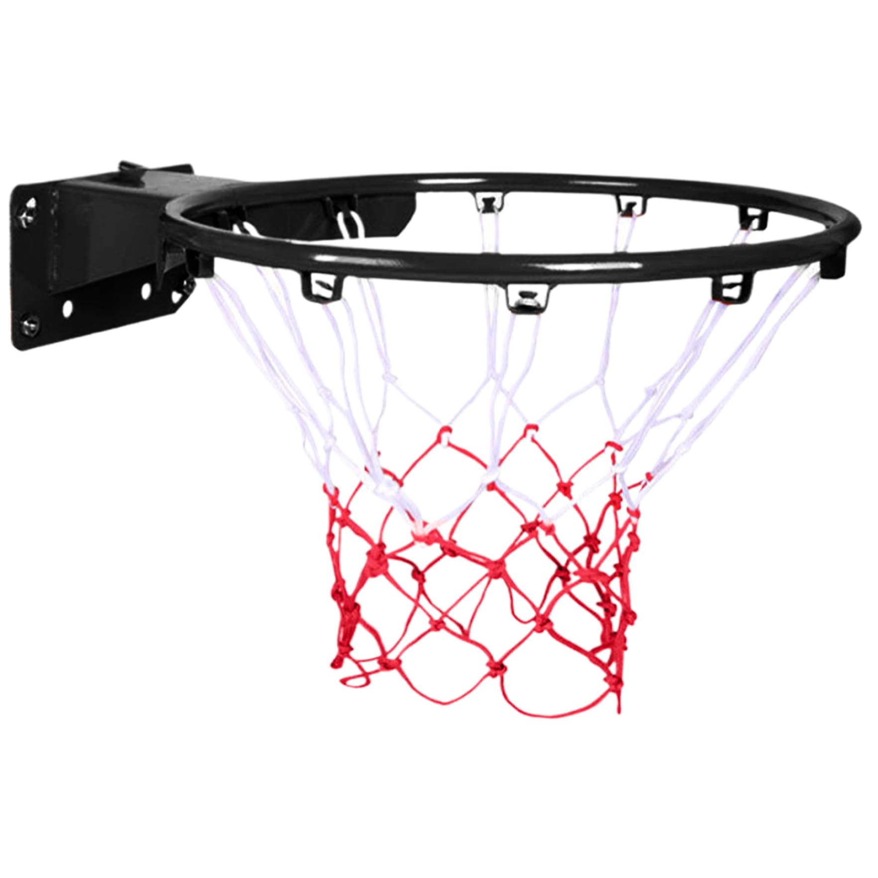 Jorzer Aro de Baloncesto montado en la Pared, Altura de Baloncesto Ajustable de 14 Pulgadas Anillo a Prueba de Golpes con aro de Primavera al Aire Libre, Borde, Anillo.