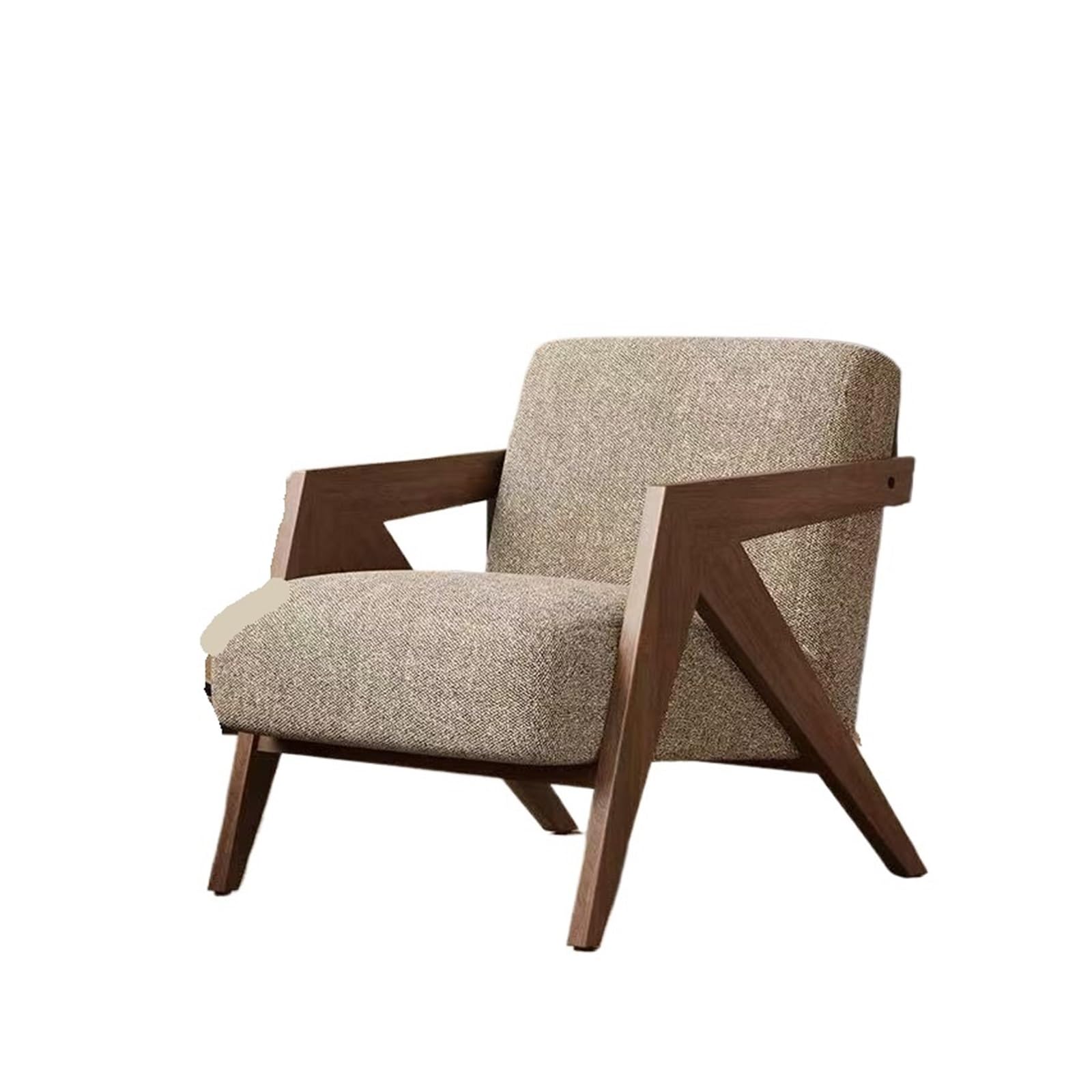 Sedia con accento a forma di uovo metà secolo, divano singolo retrò for soggiorno e balcone, comode sedute lounge(Walnut A)