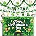 St Patricks Day Decorations, St Patricks Day Banner Decor, Large Saint Patricks Day Shamrock Photography Backdrop, 16.4FT St Patricks Day Garland, Hanging Swirls Irish Ornament for Garden Party Patio
