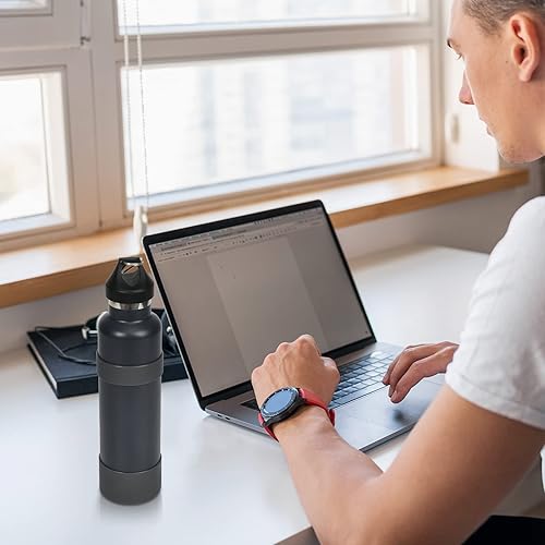 Miniatura 6 de 2 fundas de silicona para botella de agua, funda protectora de silicona, cubierta inferior antideslizante con anillo de silicona, sin BPA,