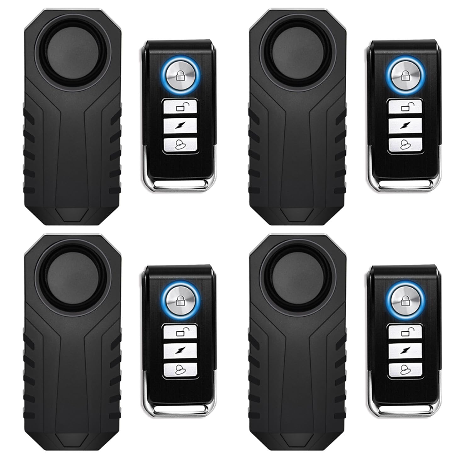 NineLeaf Vehicle Anti-Theft Alarm,Bike Motion Alarm,Bike Motion Sensor Alarm,IP65 Waterproof,7 Levels of Sensitivity,113db Super Loud,Suitable for Bicycles, Motorcycles, Electric Bikes, 4PK