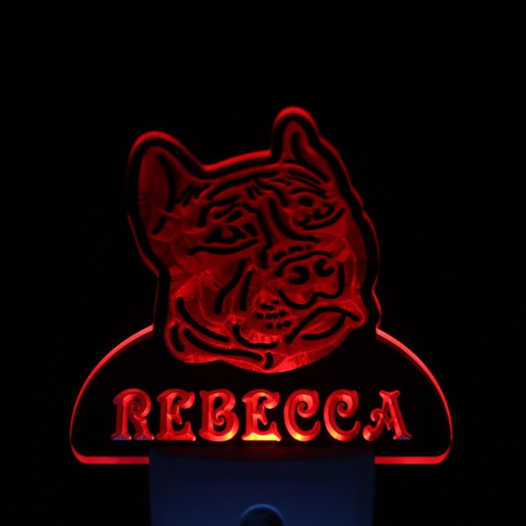 ADVPRO ws1078-tm Pit Bull Dog Personalized Night Light Name Day/Night Sensor LED Sign