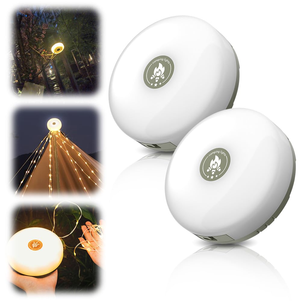 Outdoor Waterproof Portable Stowable String Light, Stowable String Light, Camping String Lights, Portable Outdoor Light, Retractable LED Tent Light, LED String Lights for Camping Decor (8M, Warm-2)