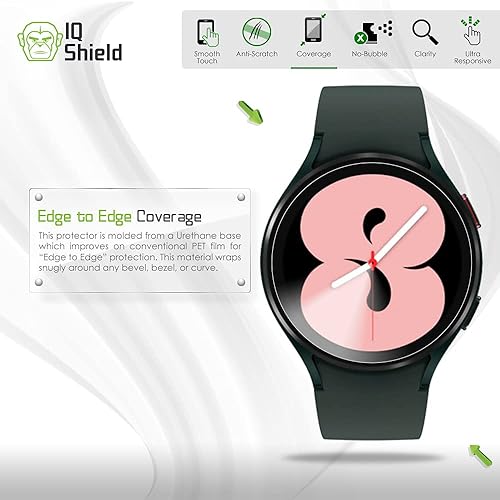 Miniatura 6 de IQShield Protector de pantalla compatible con Samsung Galaxy Watch 6 / Galaxy Watch 5 / Galaxy Watch 4 (1.732 pulgadas) (1.732 pulgadas) (6